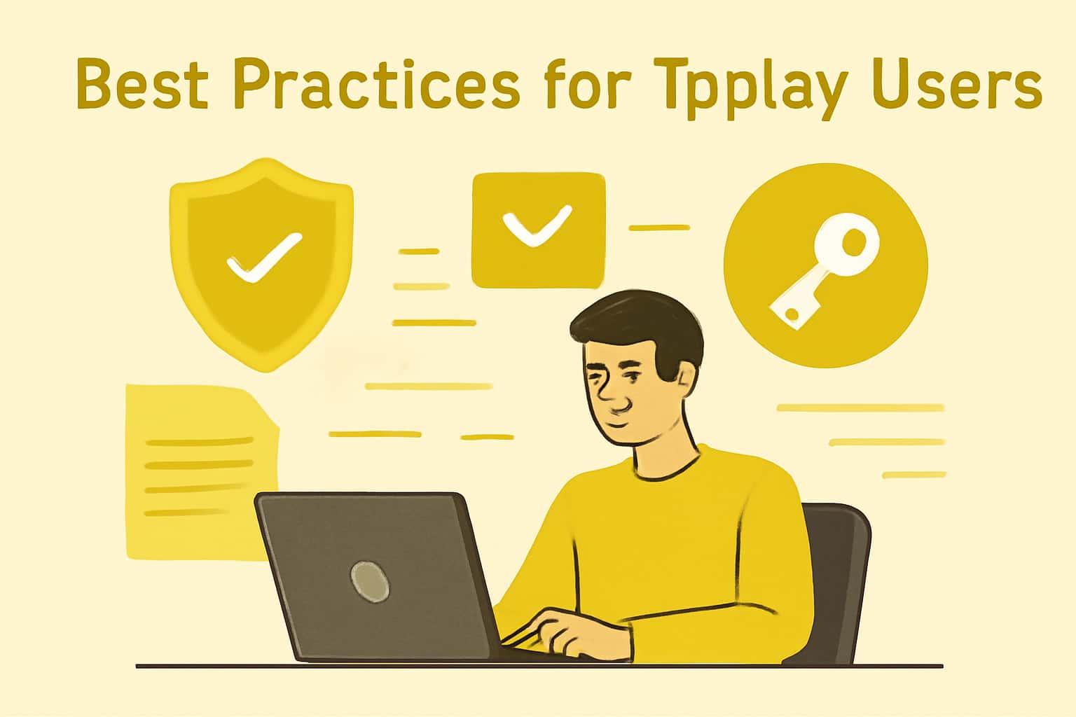 An informational scene related to best practices for users of the Tpplay application.