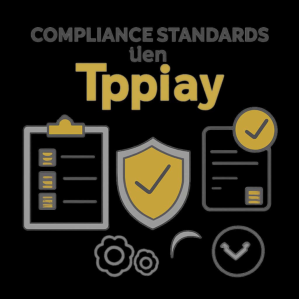 An educational diagram illustrating key compliance standards for Tpplay.