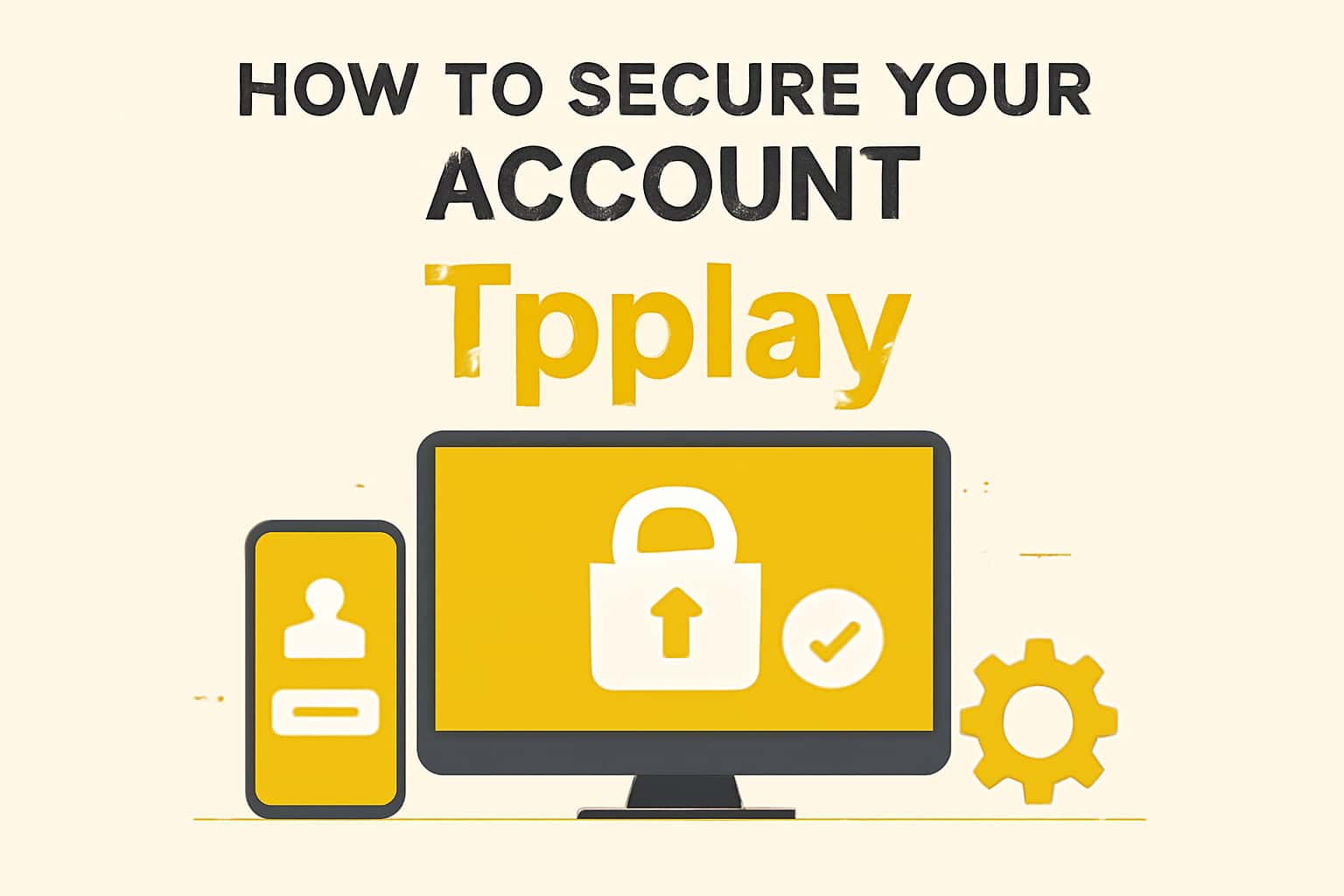 An informative scene illustrating steps to secure a Tpplay account.