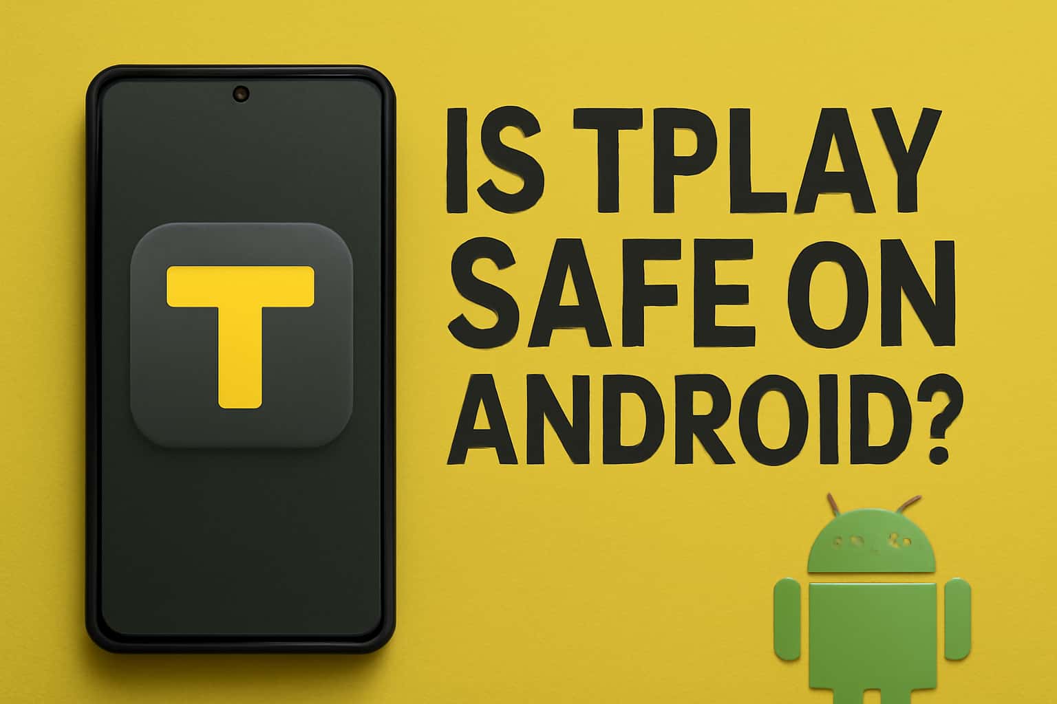 An informational graphic relating to Tpplay's safety features on Android.