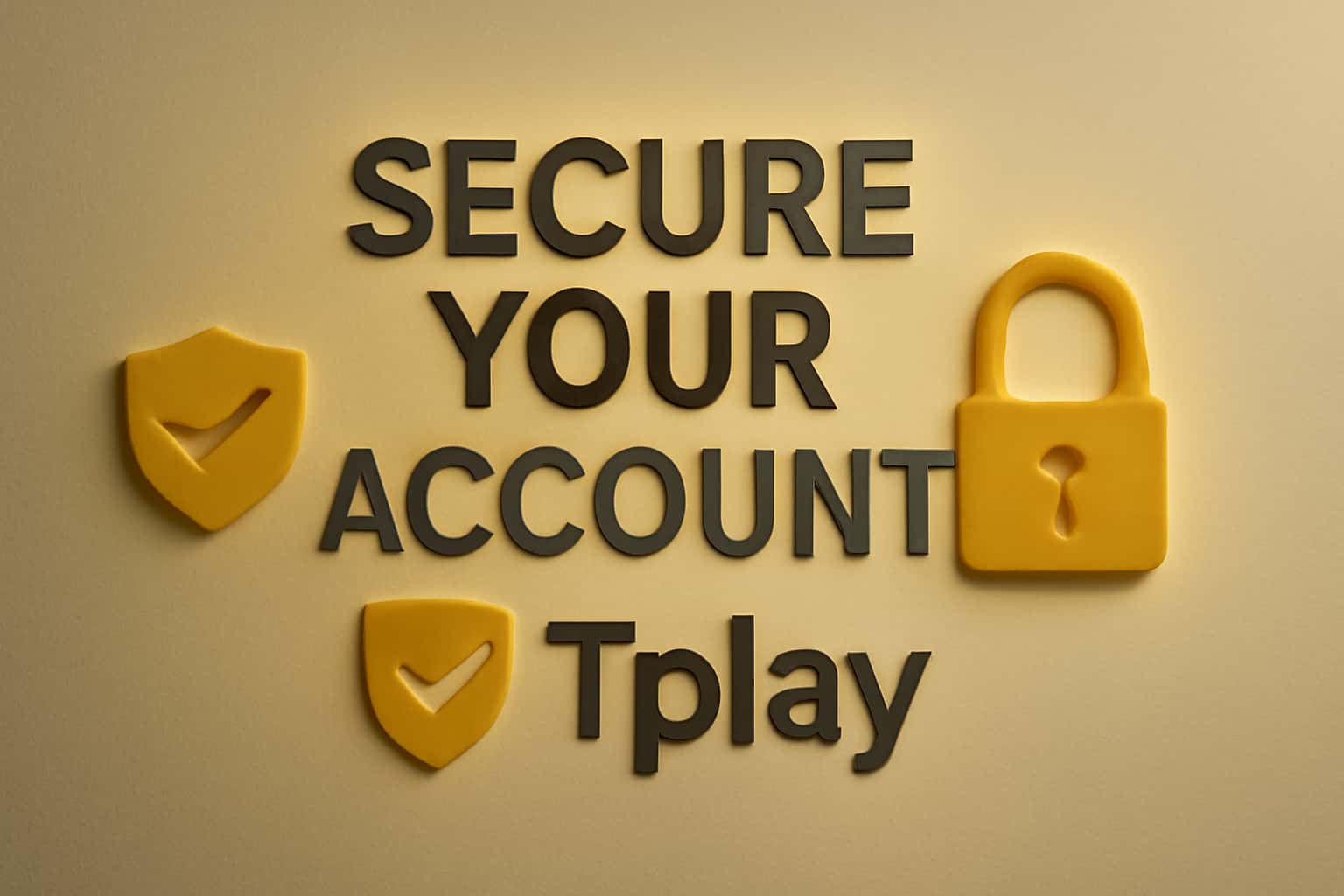 An informational graphic on securing a Tpplay account, highlighting security features.