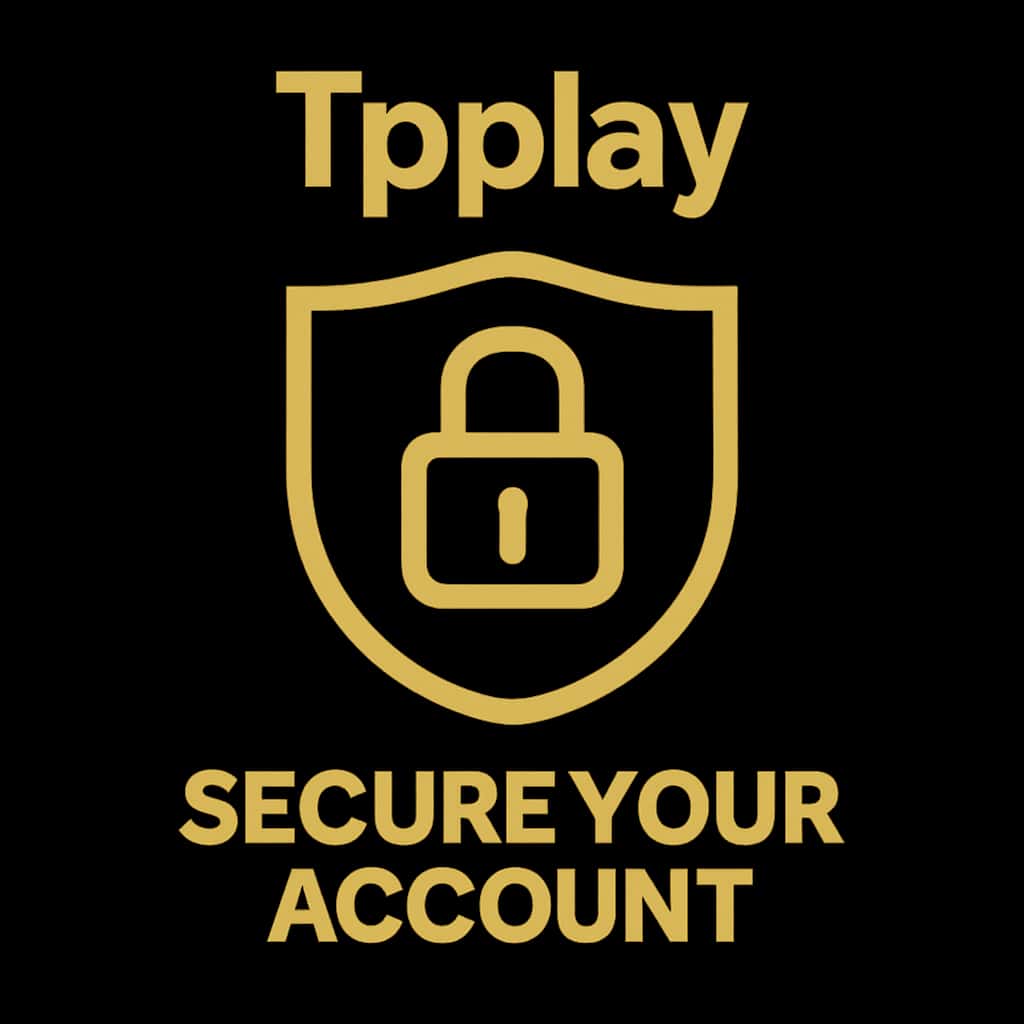 A badge representing secure account management for Tpplay.