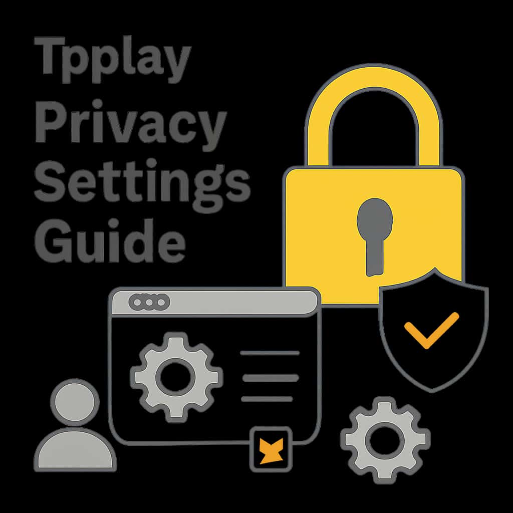 An educational diagram illustrating key aspects of Tpplay Privacy Settings.