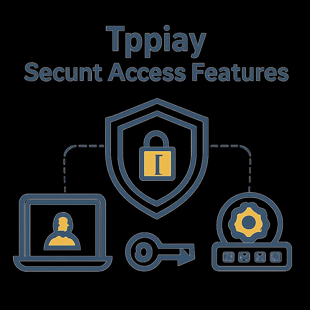 A diagram illustrating the features of Tpplay Secure Access.