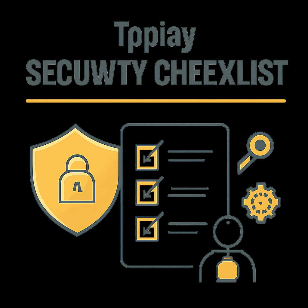 Diagram illustrating key components of the Tpplay Security Checklist.
