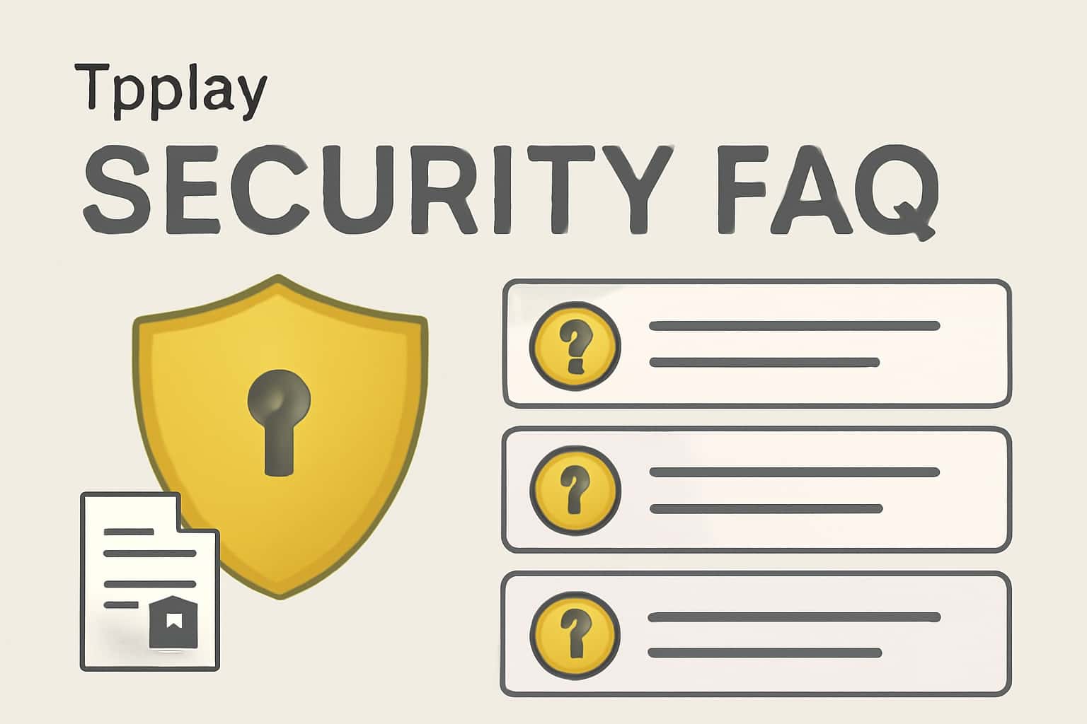 An informative visual representation of the Tpplay Security FAQ.
